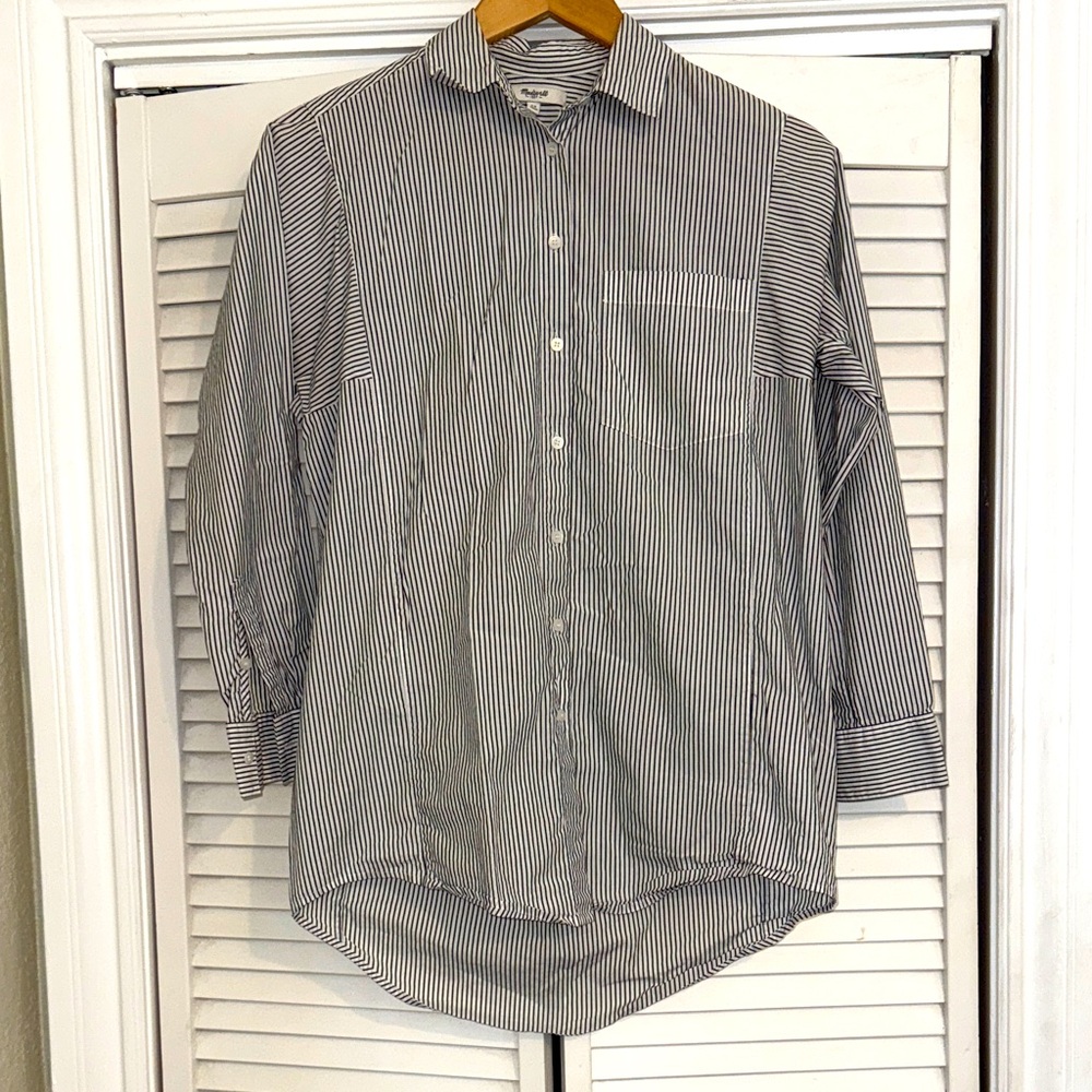 Madewell Striped Button Down Shirt - XS